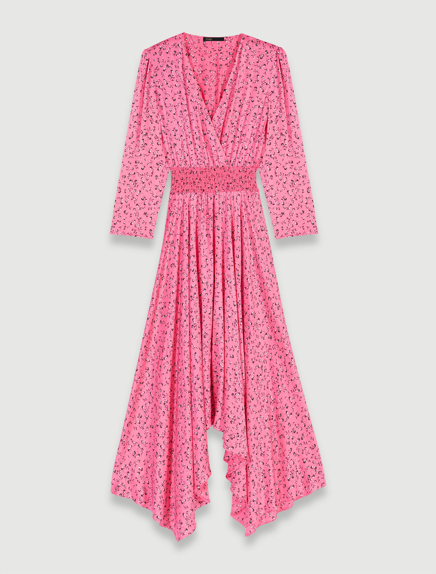 Abito midi con stampa floreale