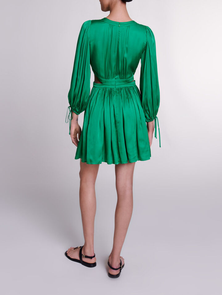 Abito corto satinato