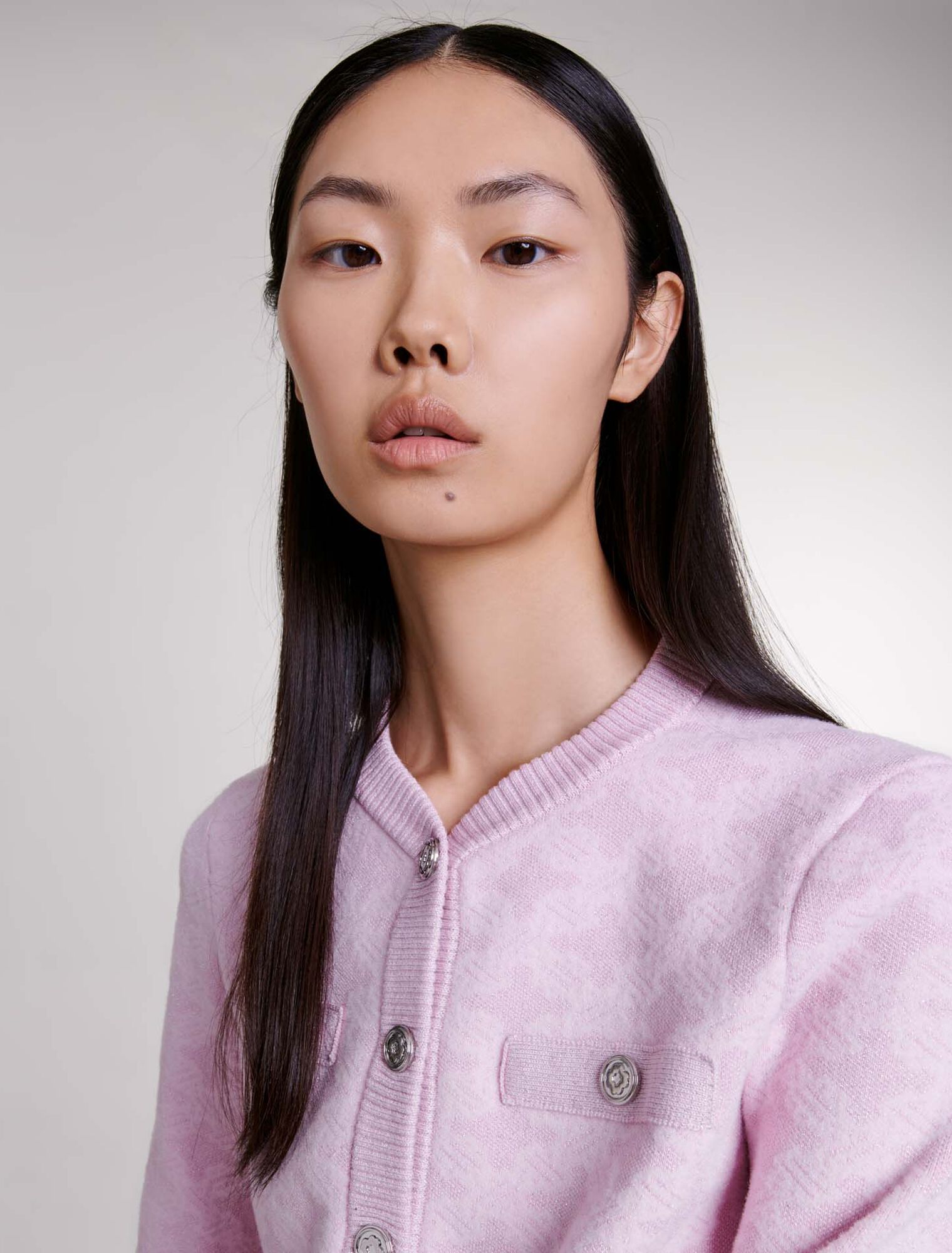 Cardigan effetto jacquard