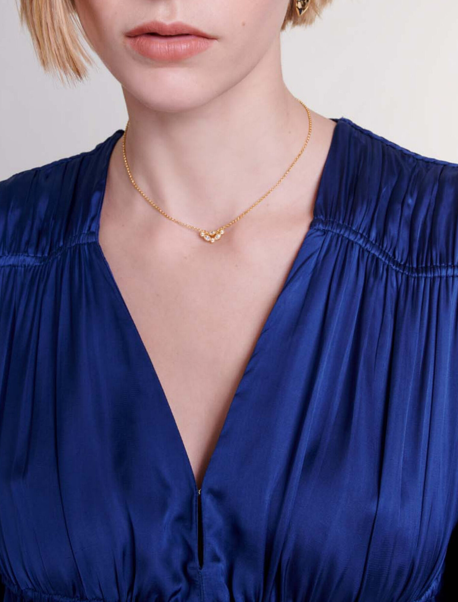 Abito corto satinato