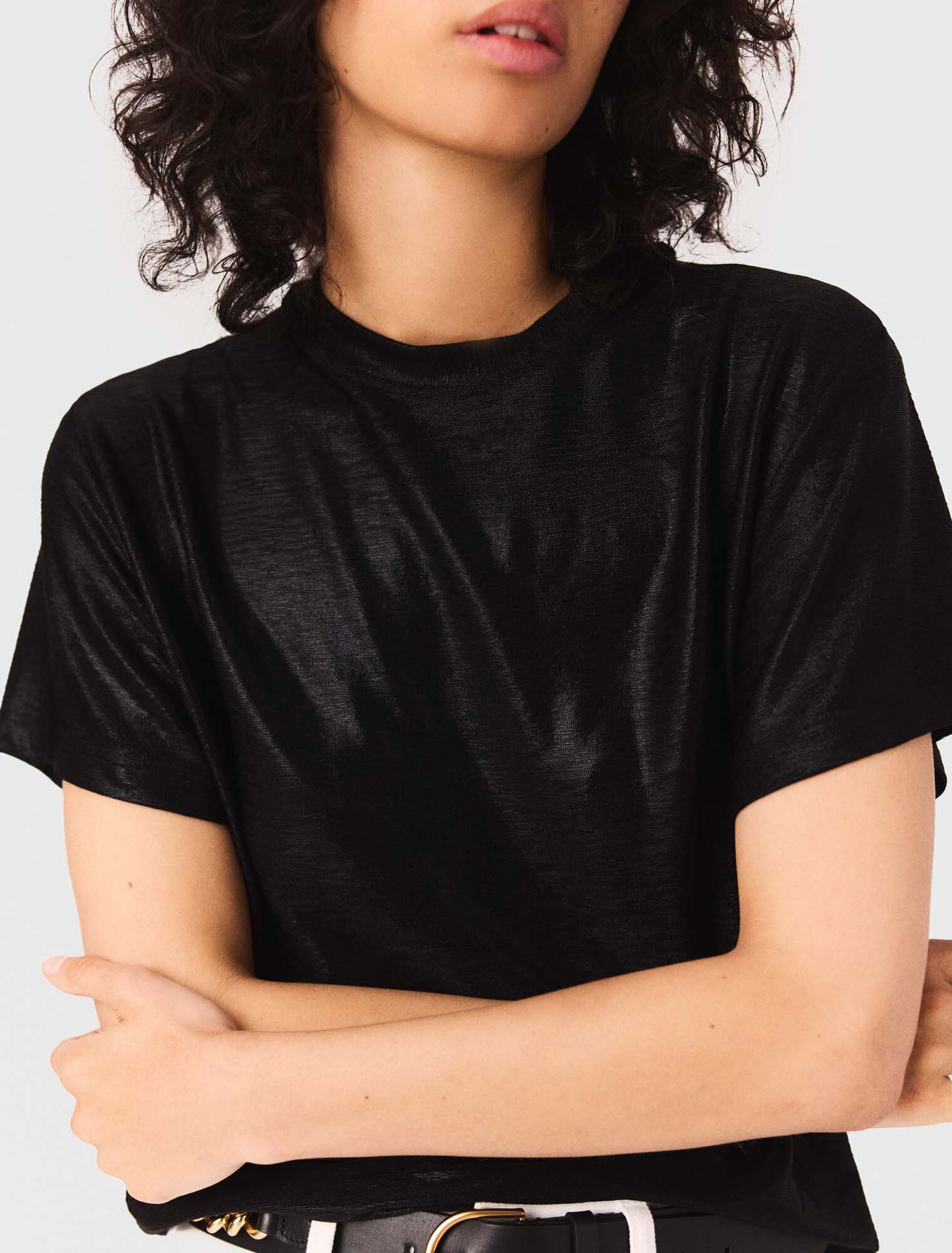 T-shirt in lamé
