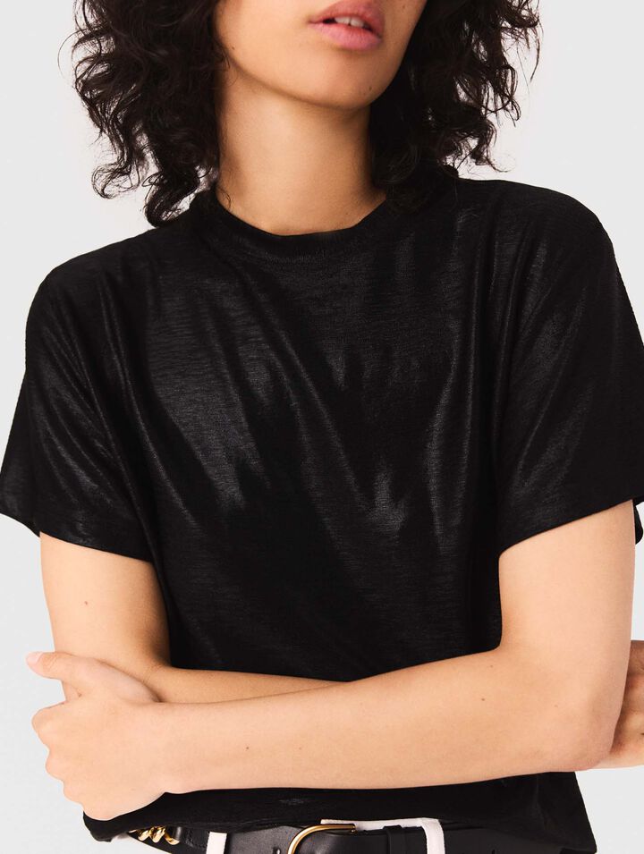 T-shirt in lamé