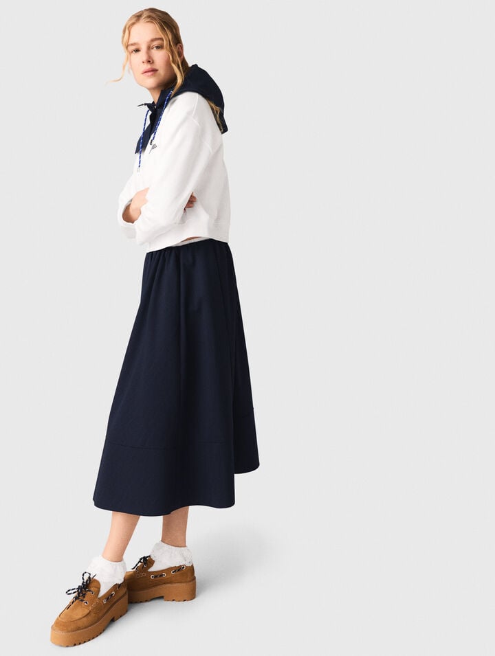 Felpa con stampa marinara