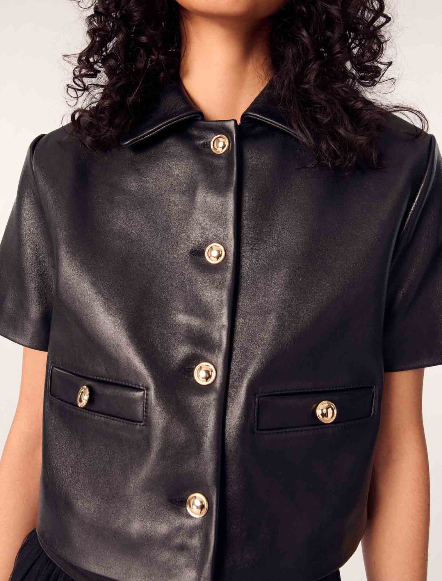 Giacca corta in pelle