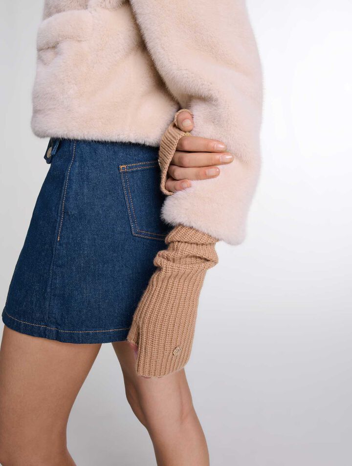 Guanti senza dita lana e cashmere
