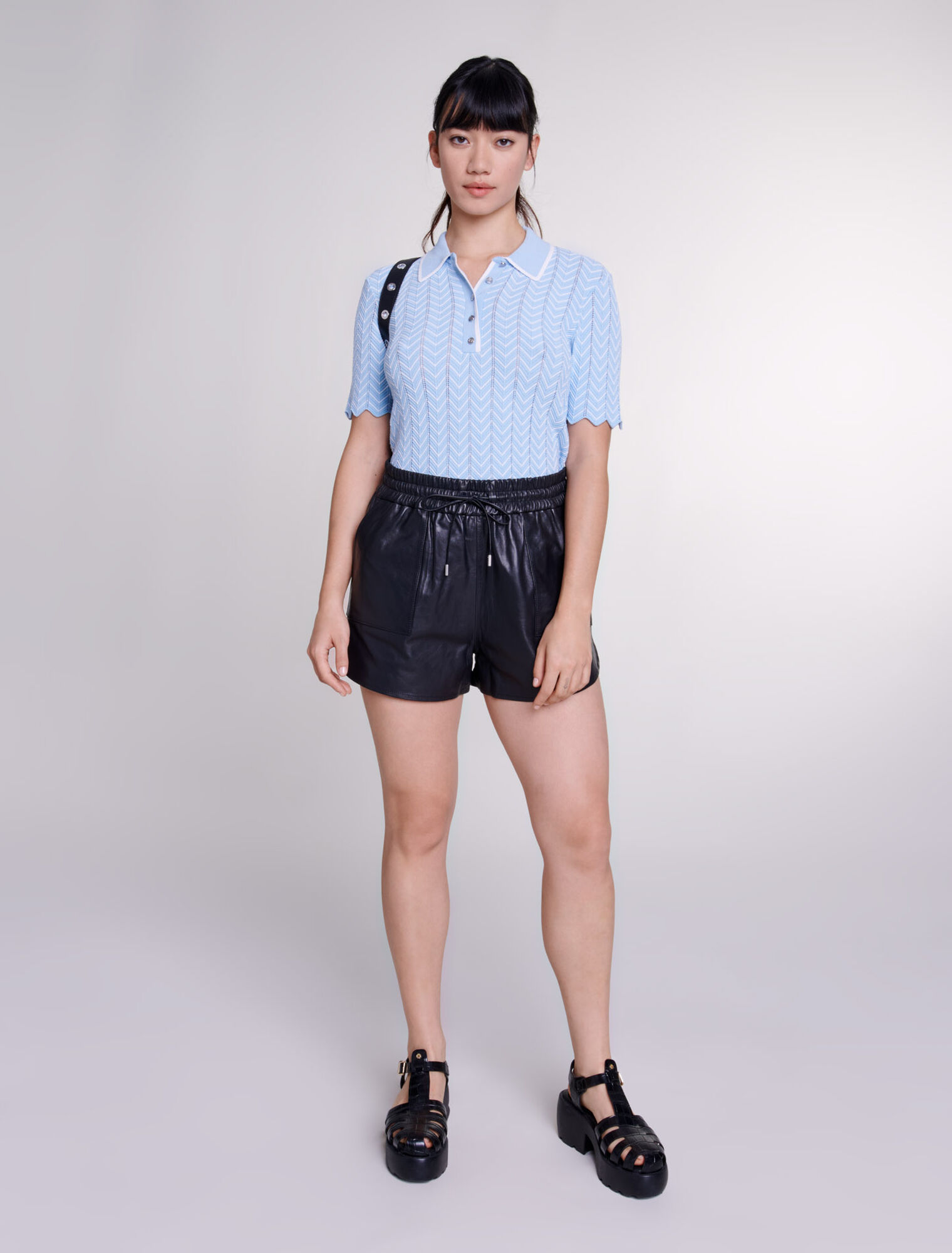 Shorts in pelle