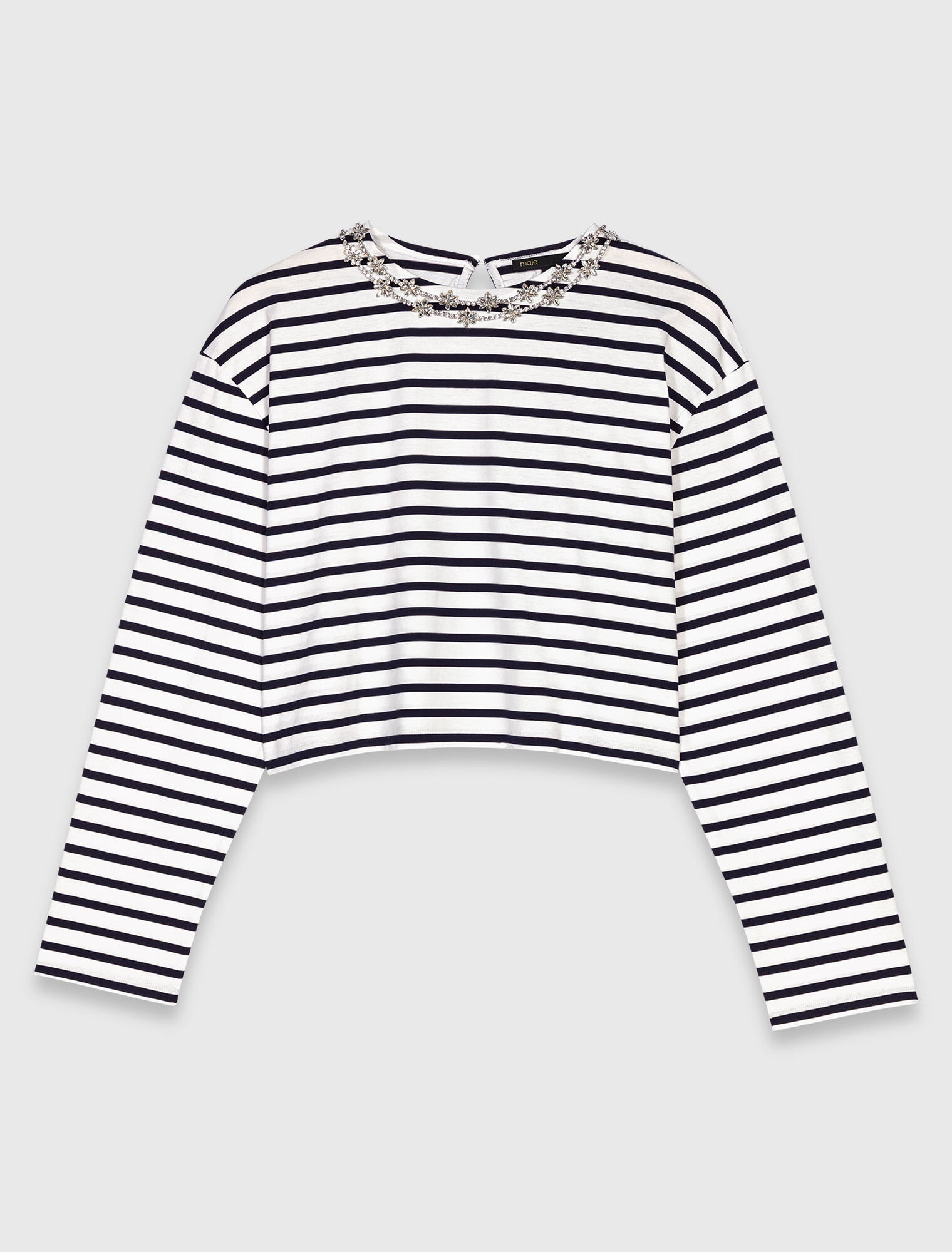 T-shirt a maniche lunghe a righe