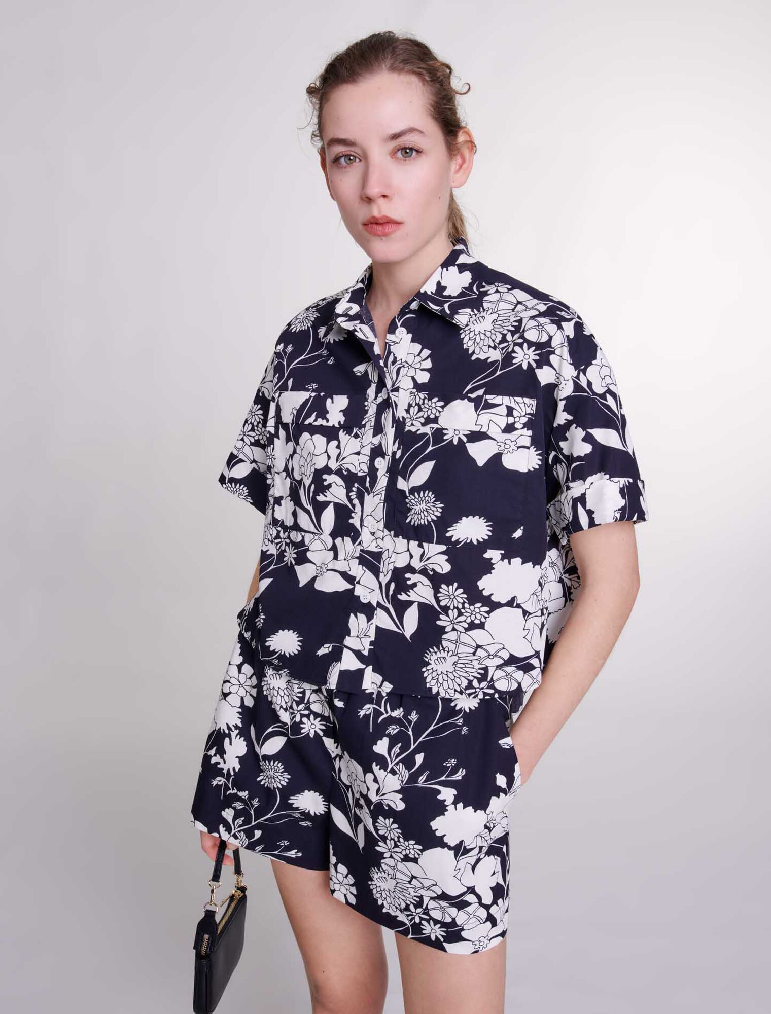Camicia corta con stampa