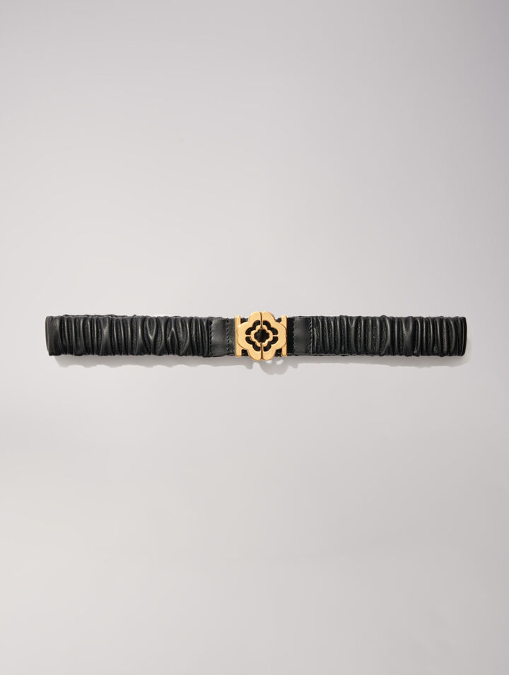 Cintura in pelle elasticizzata