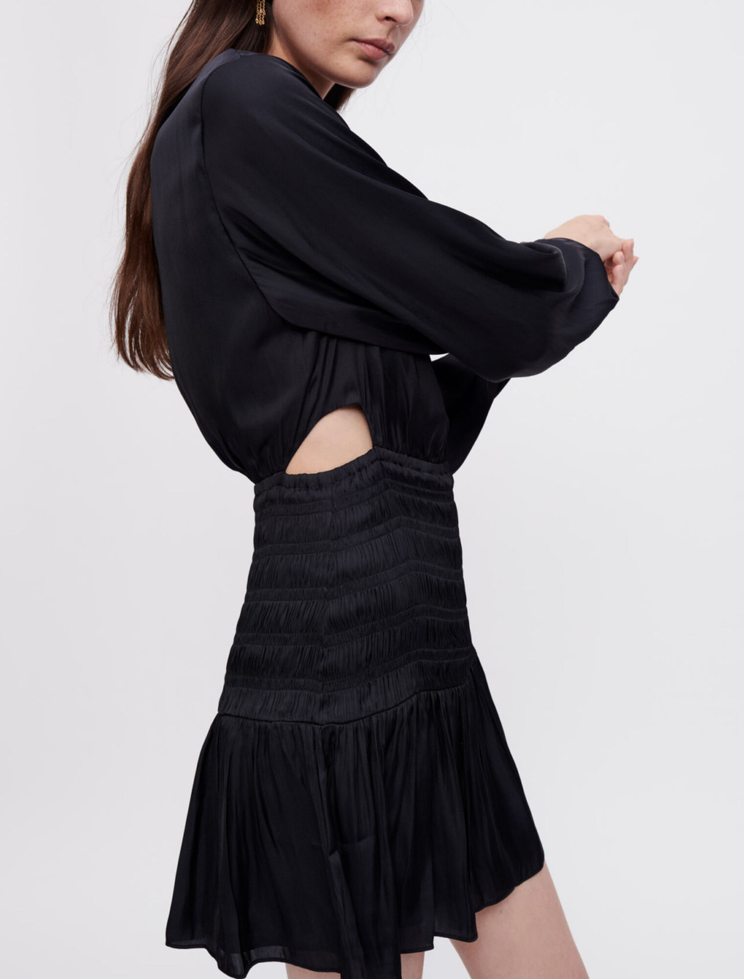 Abito in raso smocked