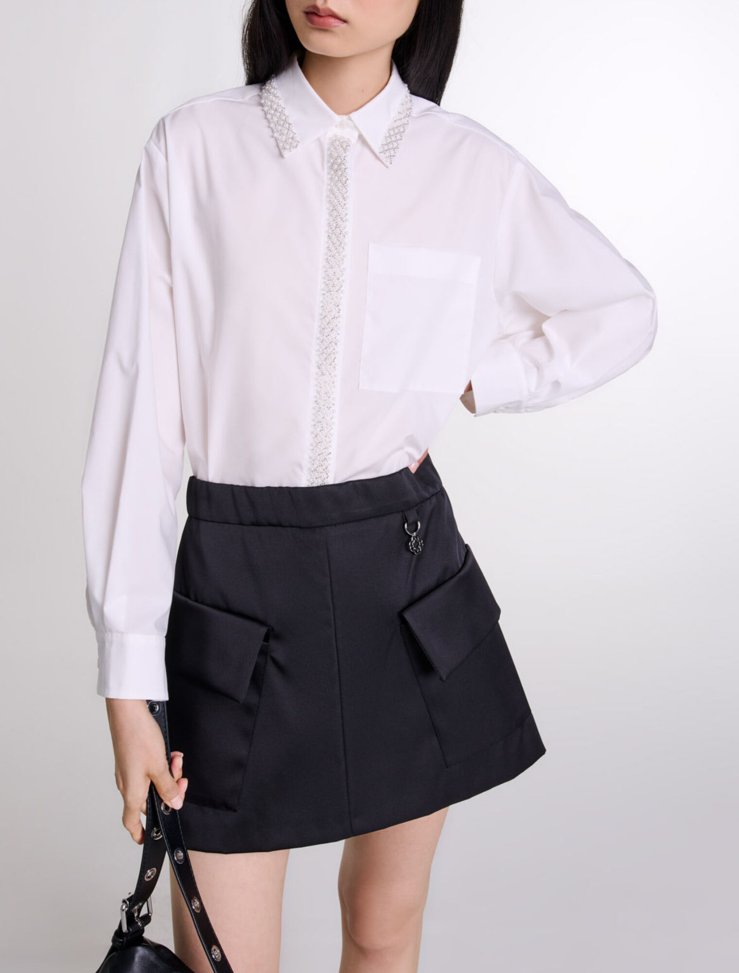 Gonna corta satinata