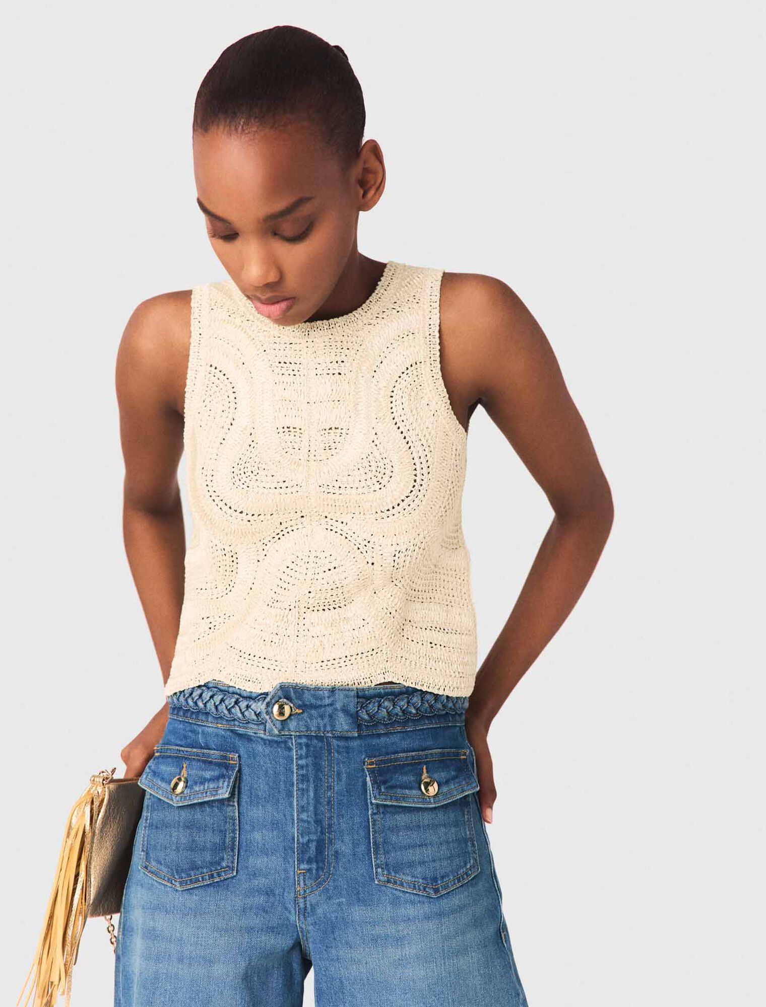 Top senza maniche in crochet