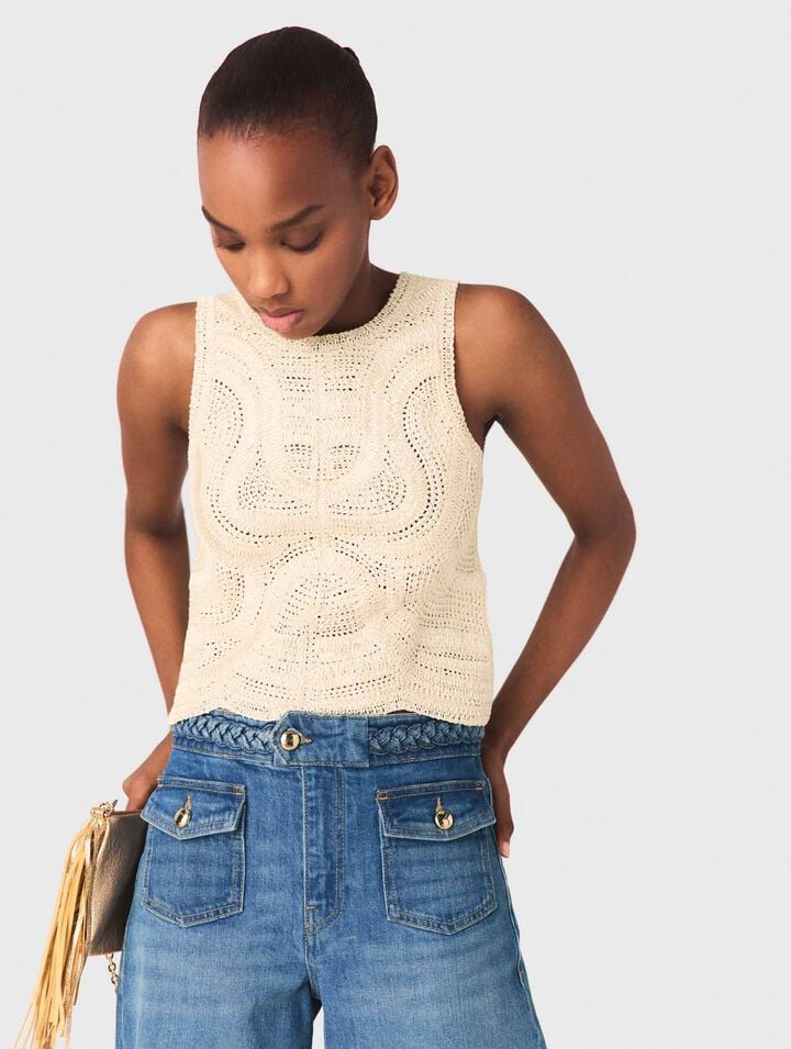 Top senza maniche in crochet