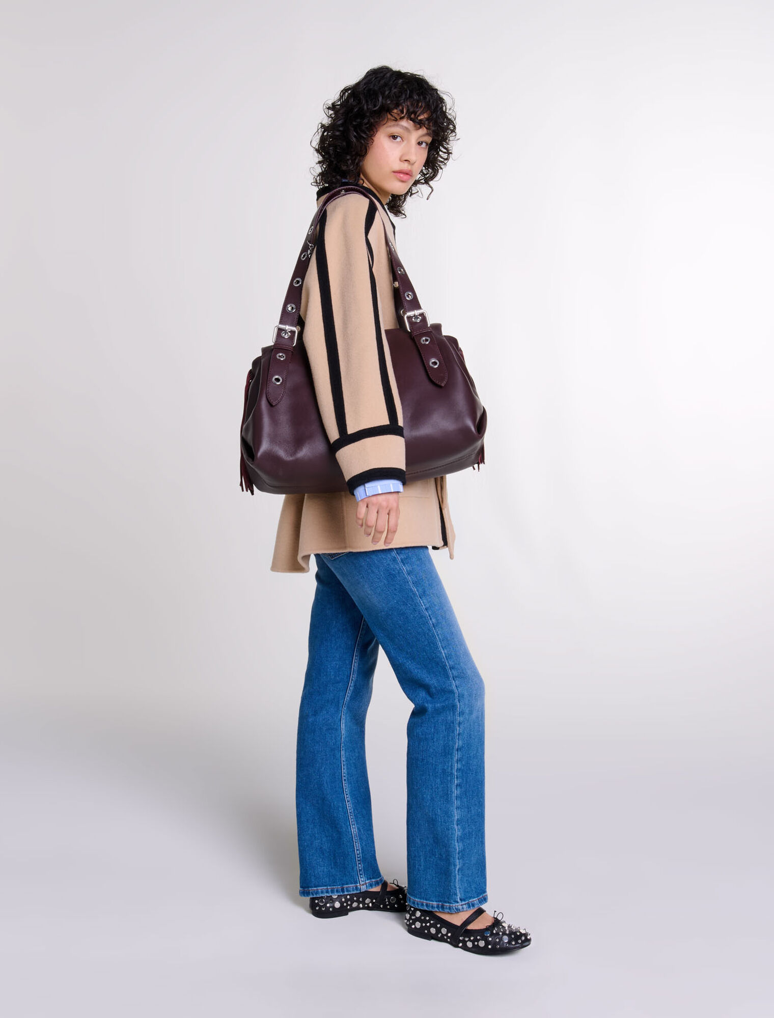 Cappotto corto bicolore