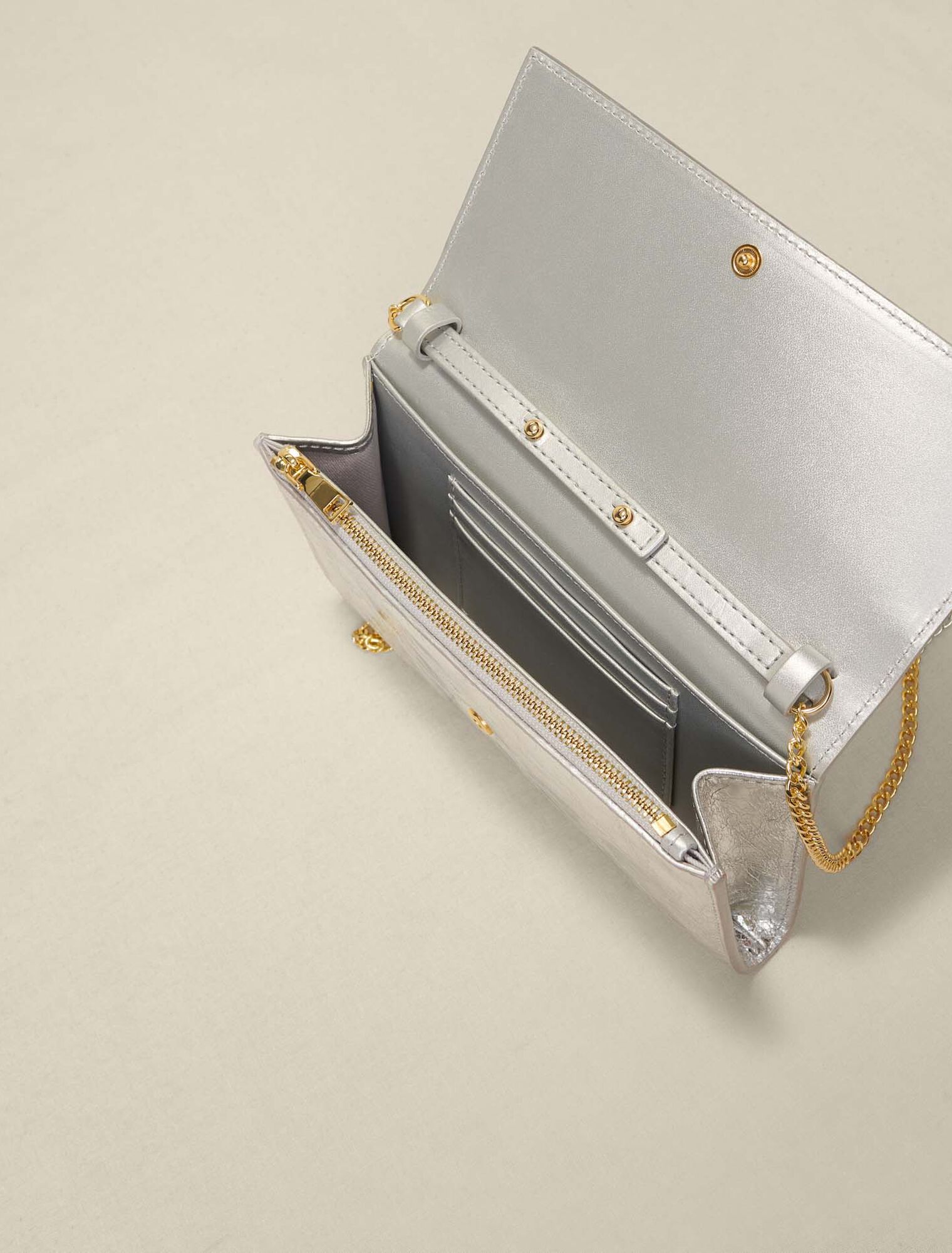 Borsa a portafoglio metallizzato