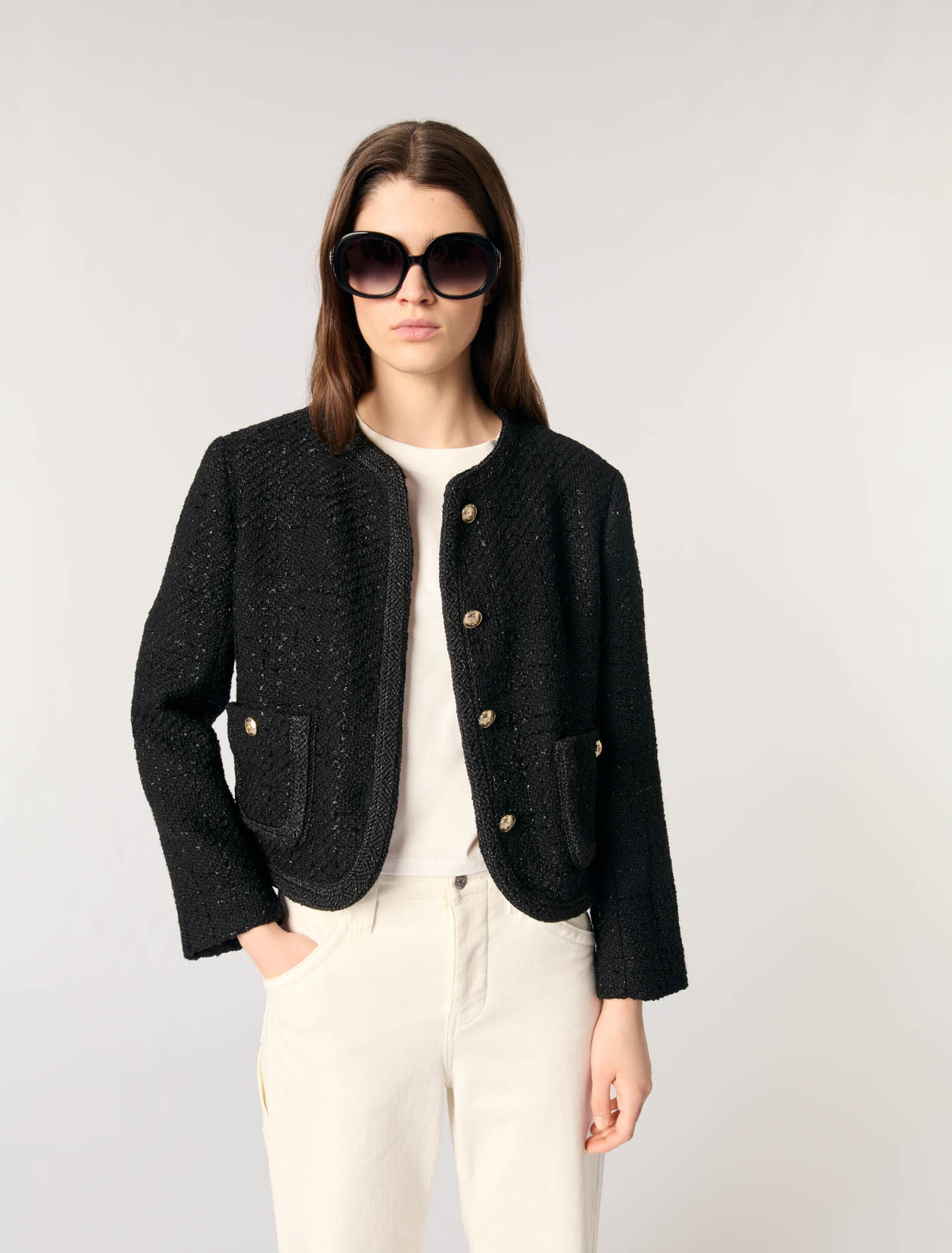 Giacca corta in tweed