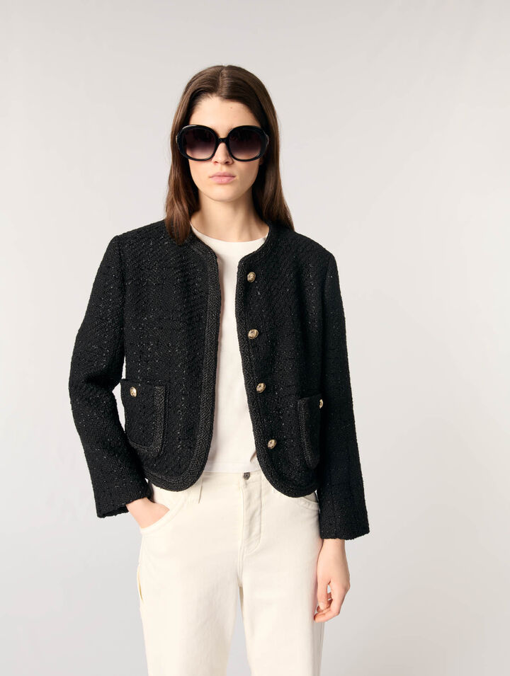 Giacca corta in tweed