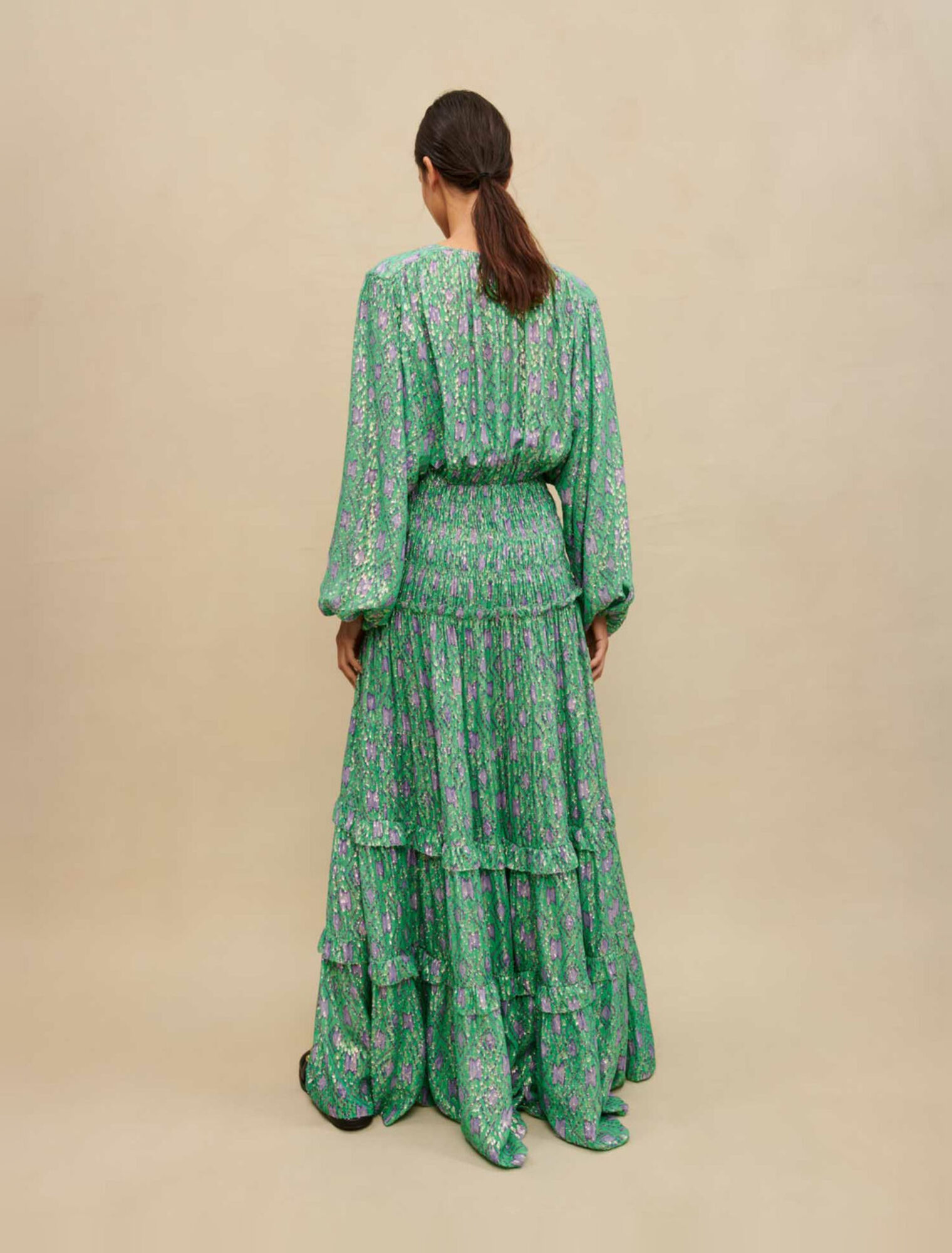 Maxi abito metallico