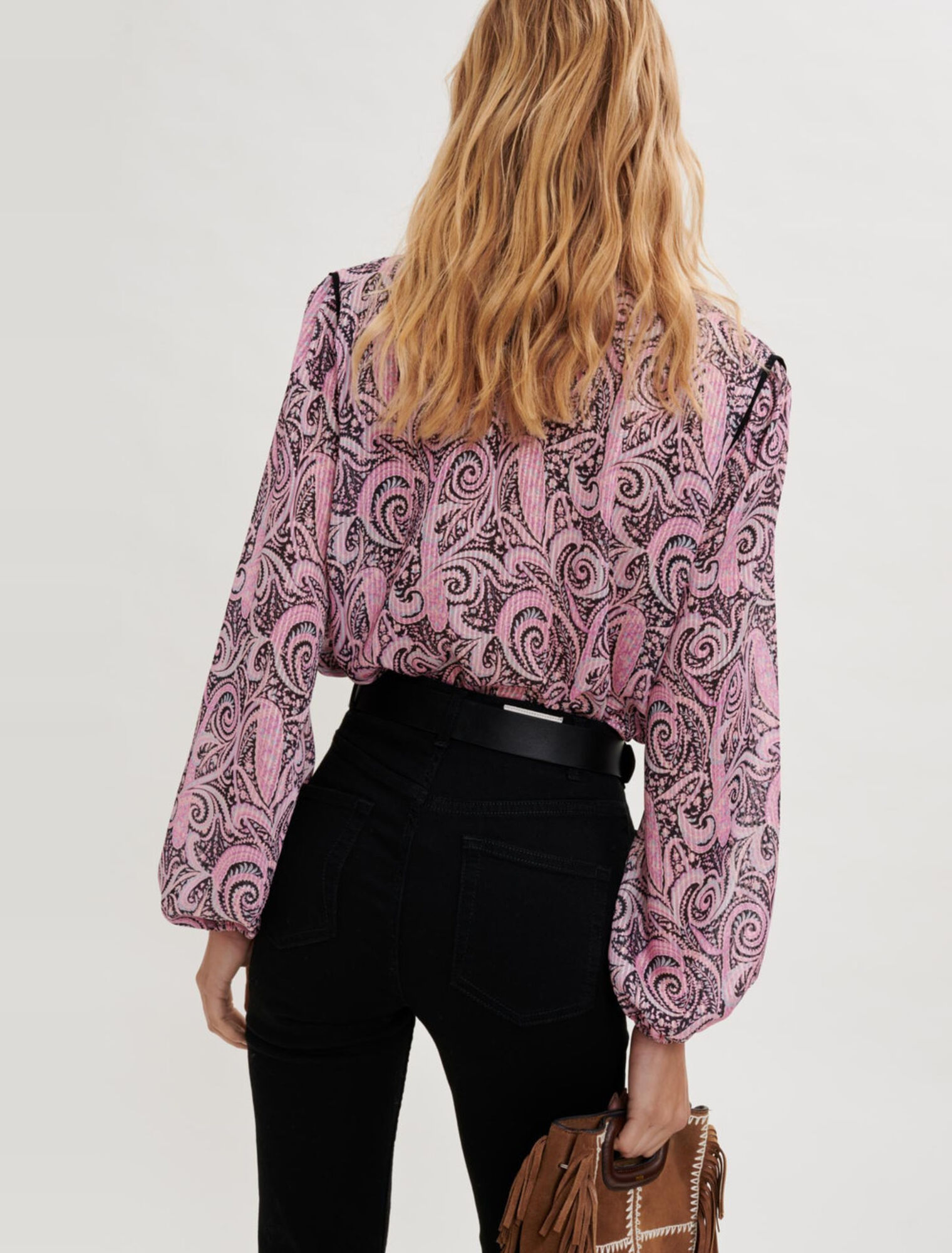 Top fluido con stampa Paisley 