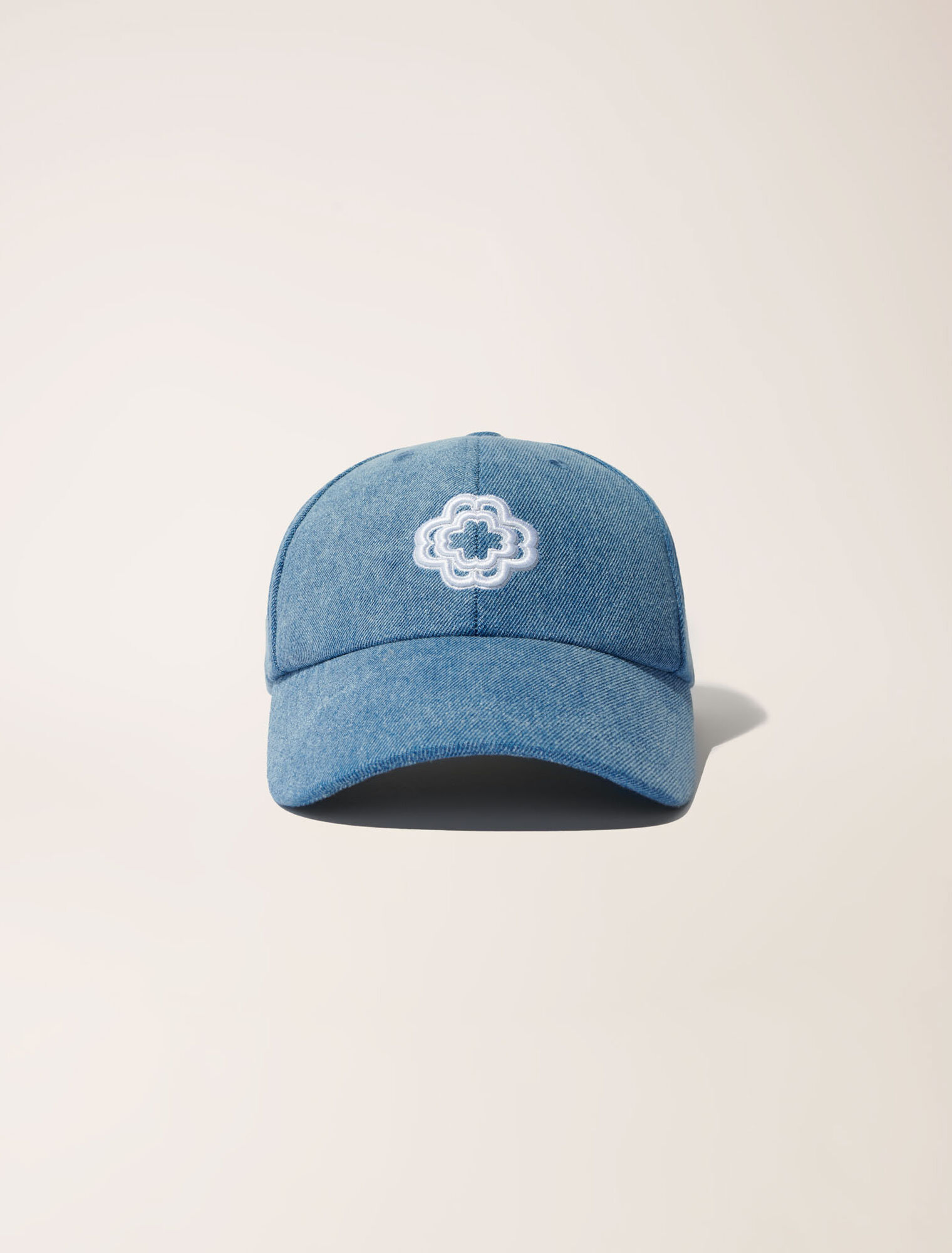 Cappello in denim con logo Clover