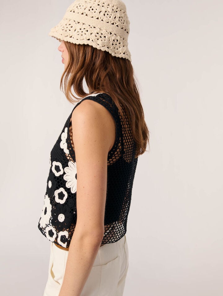 Top in crochet floreale