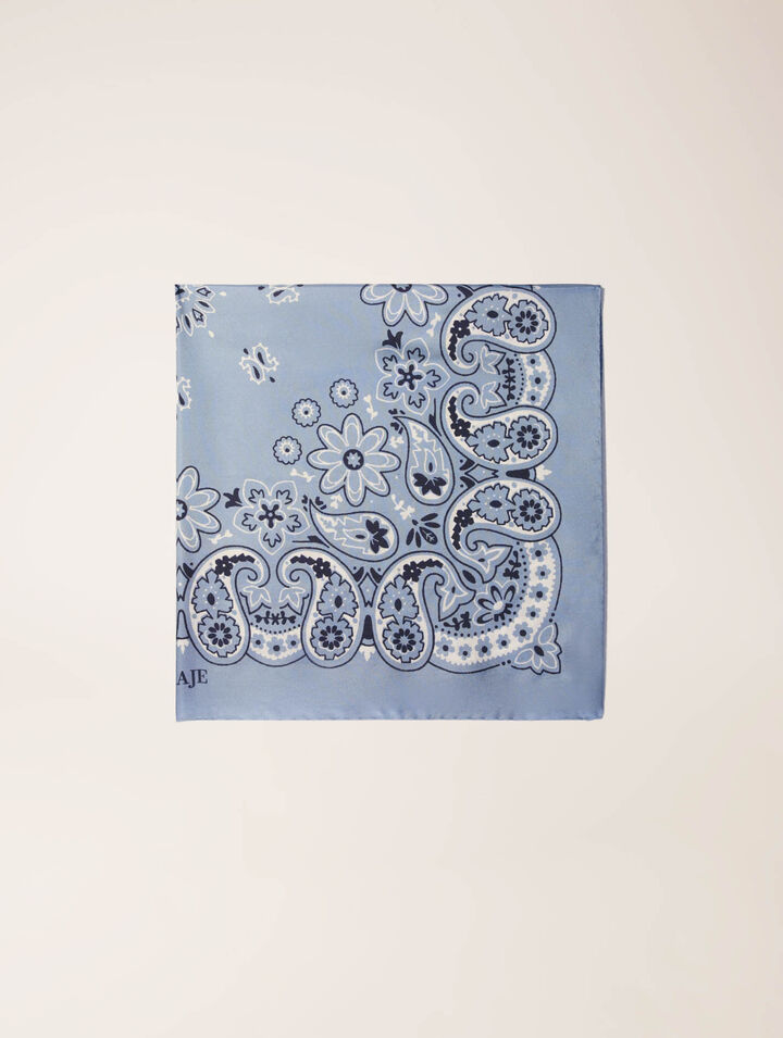 Foulard con stampa a bandana