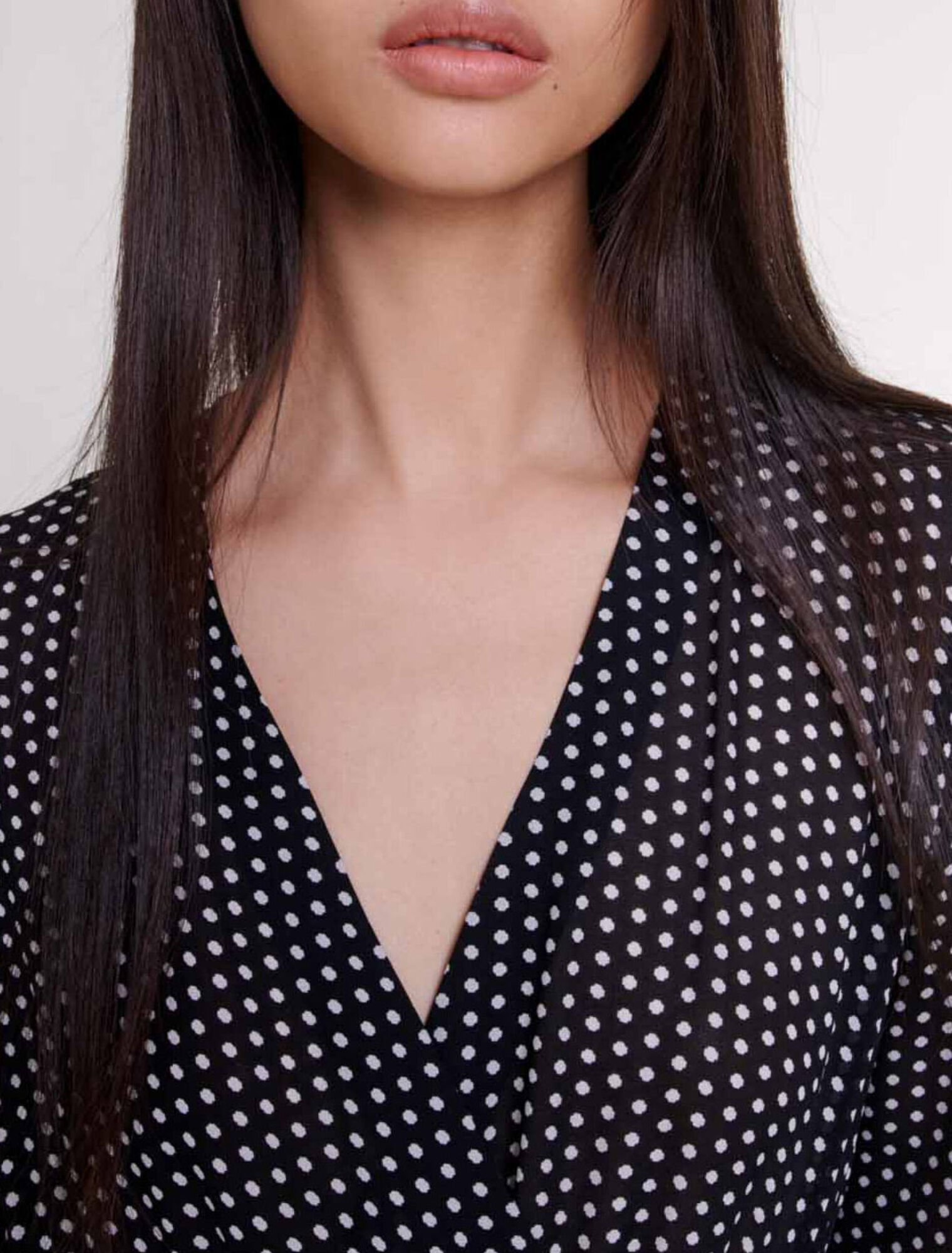 Abito midi à pois