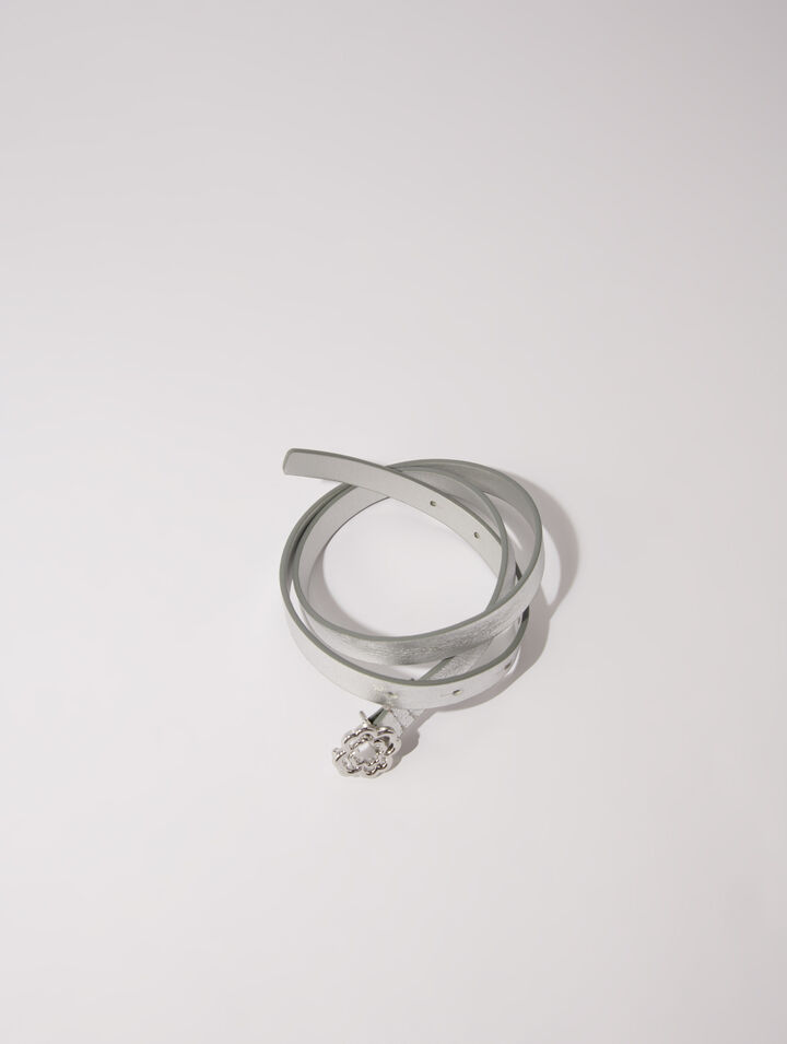 Cintura sottile con fibbia Clover