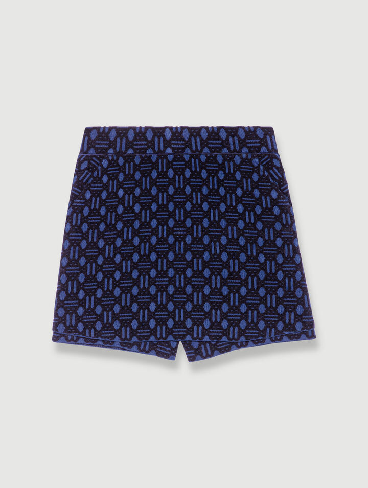 Shorts in velluto jacquard