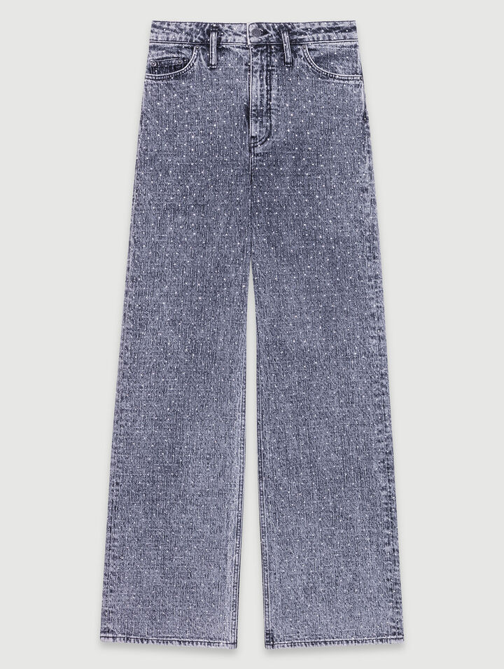 Jeans decorati con strass