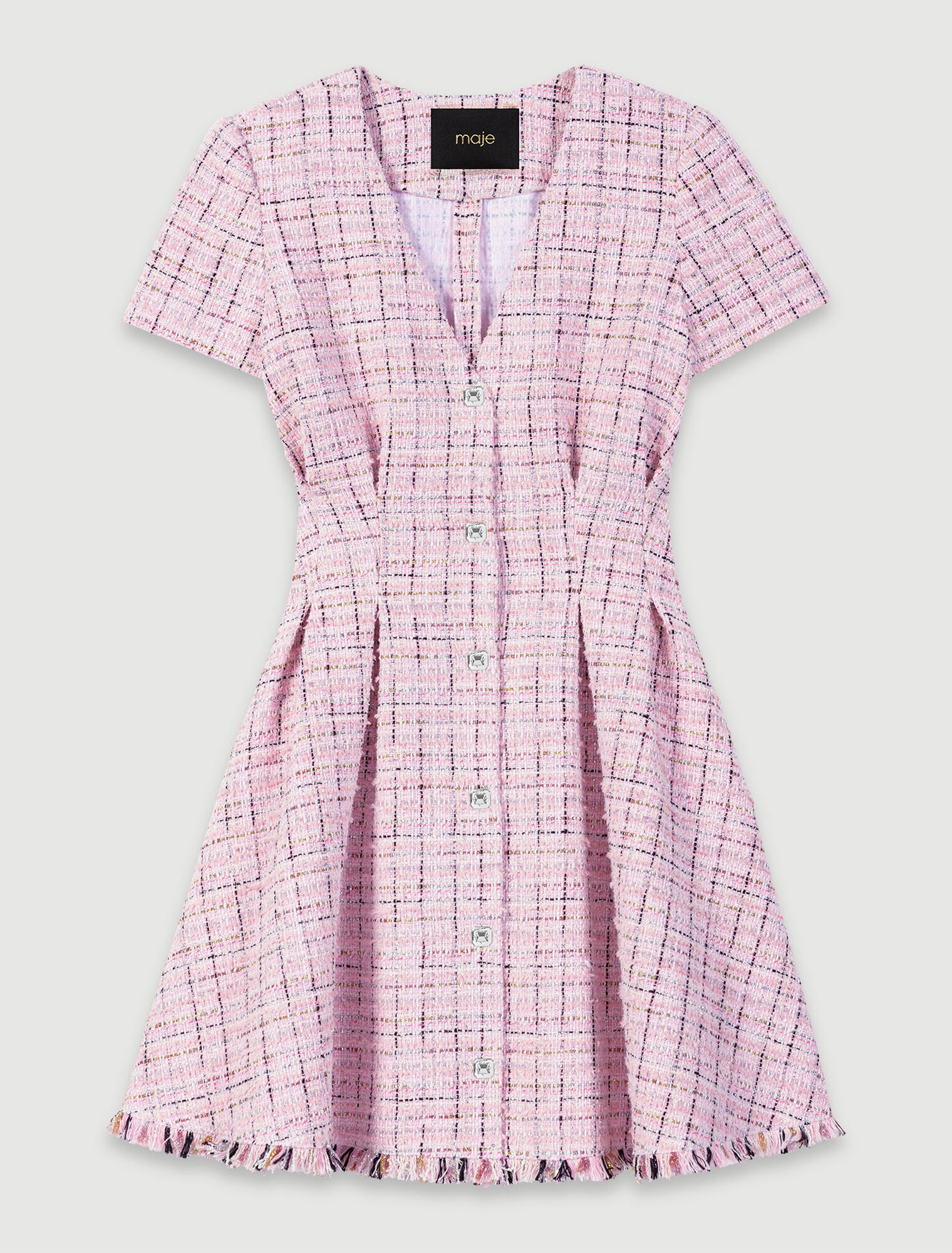 Abito babydoll in tweed