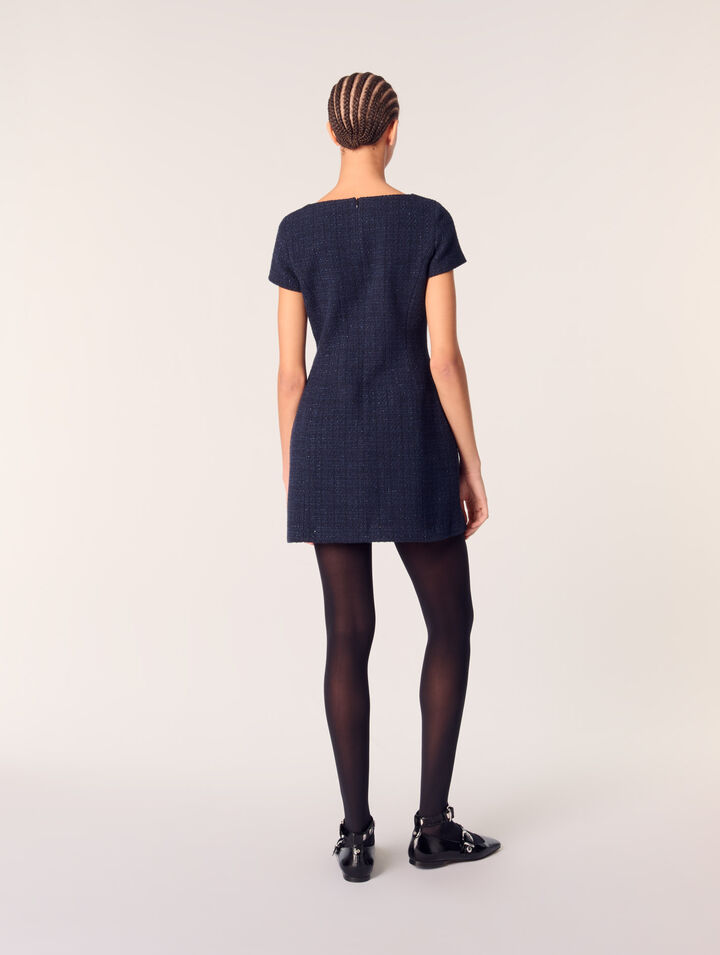 Abito corto in tweed
