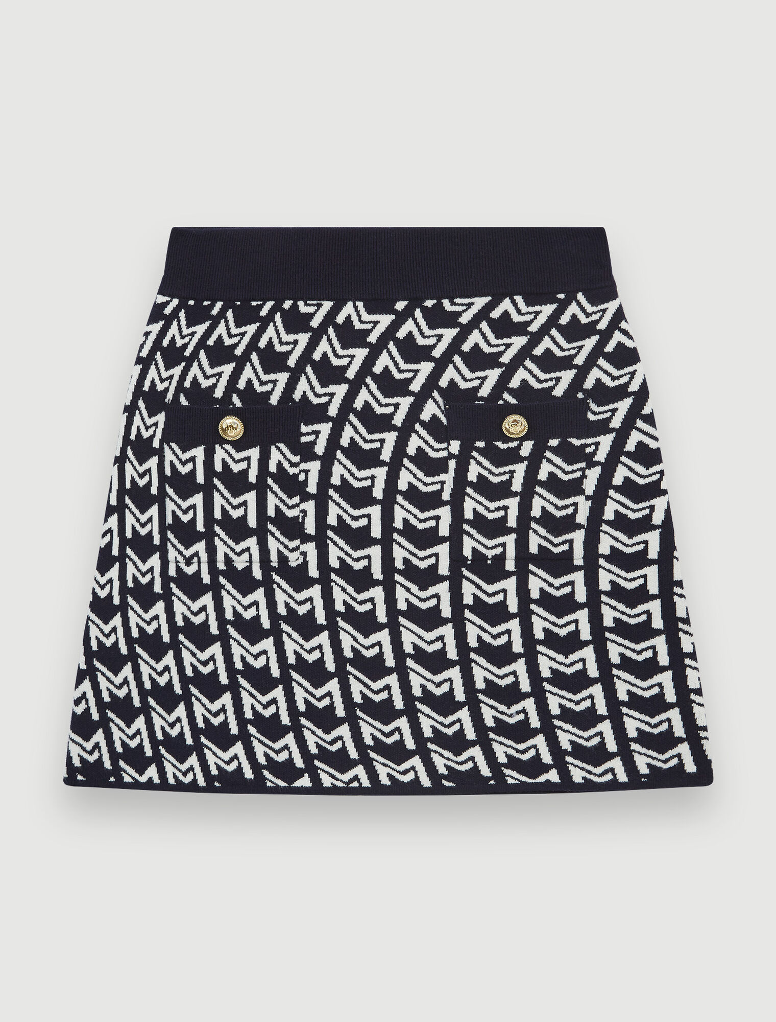 Gonna in jacquard con monogramma 