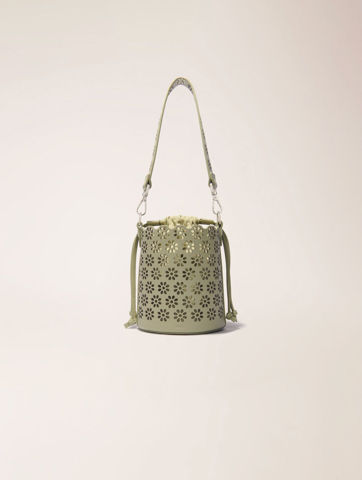 Borsa a secchiello pelle traforata