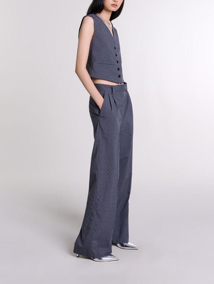 Pantaloni da tailleur glitterati