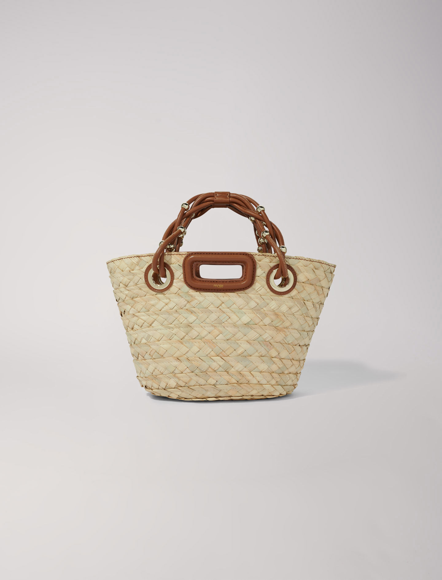 Mini borsa a cestino intrecciata