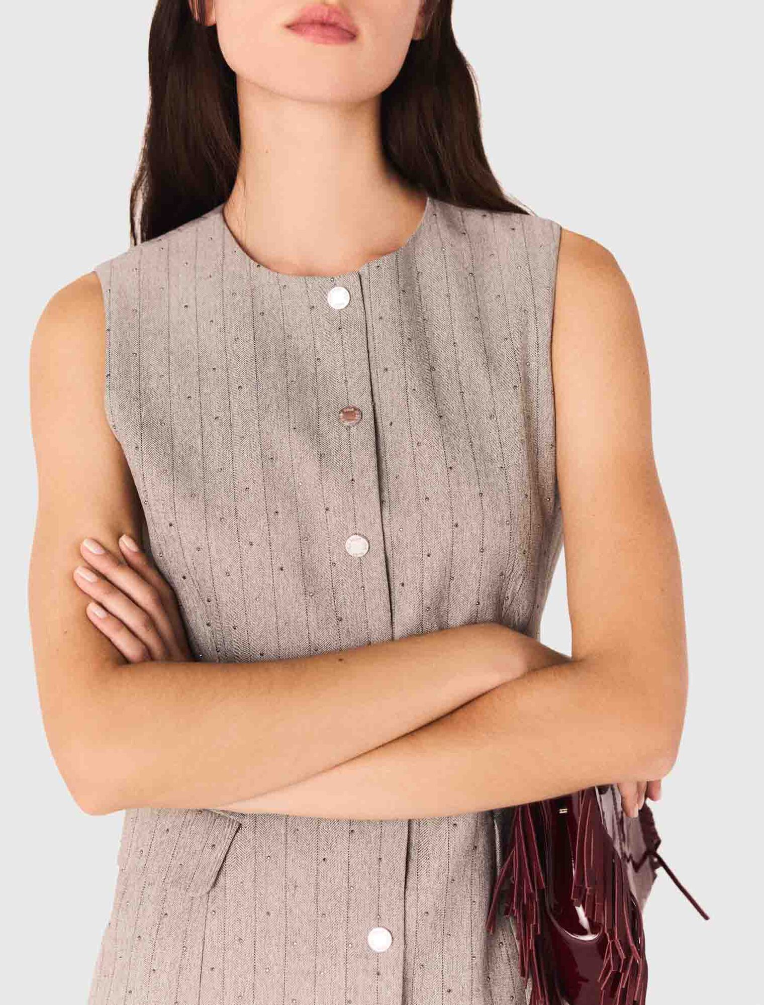 Abito tailleur corto con strass