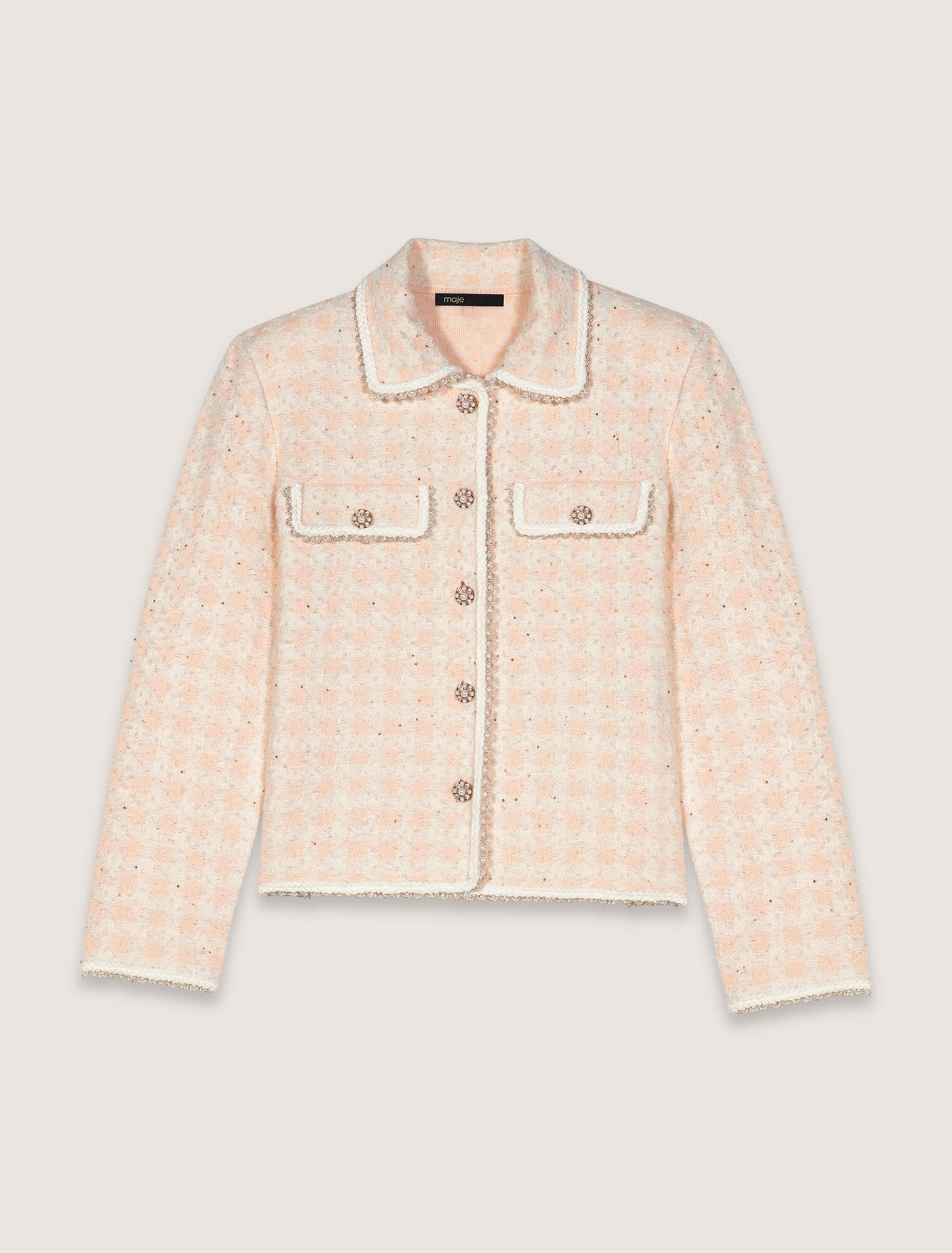 Giacca in maglia effetto tweed