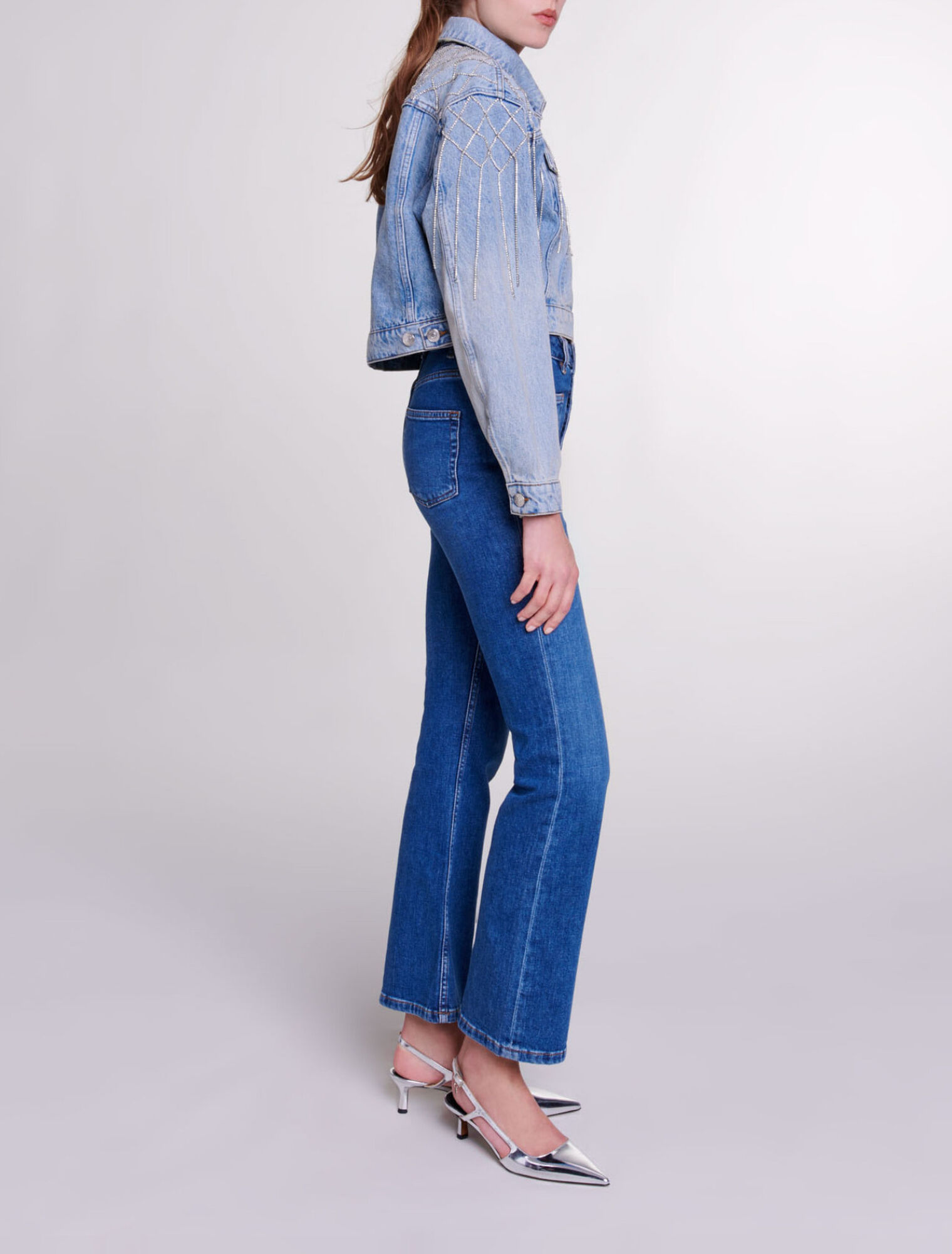 Giacca di jeans glitterata