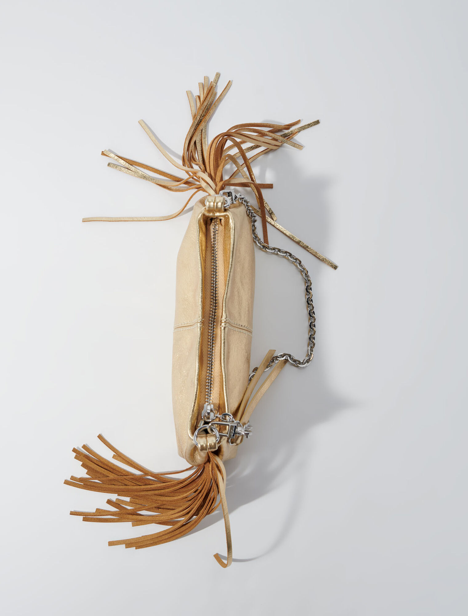 Pochette Miss M pouch pelle metallo
