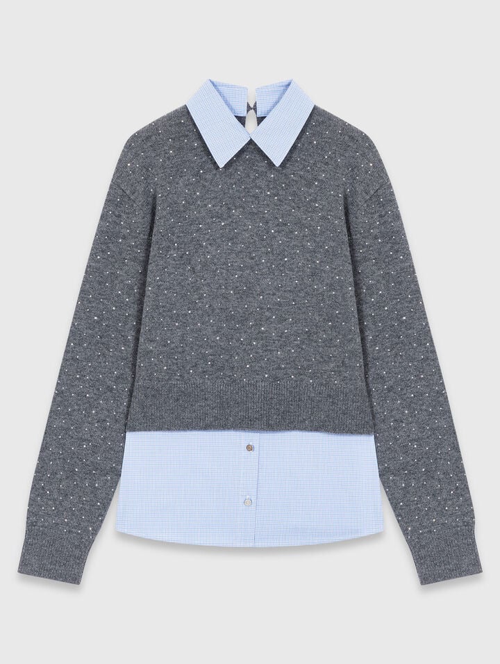 Pull strass, dettagli rimovibili