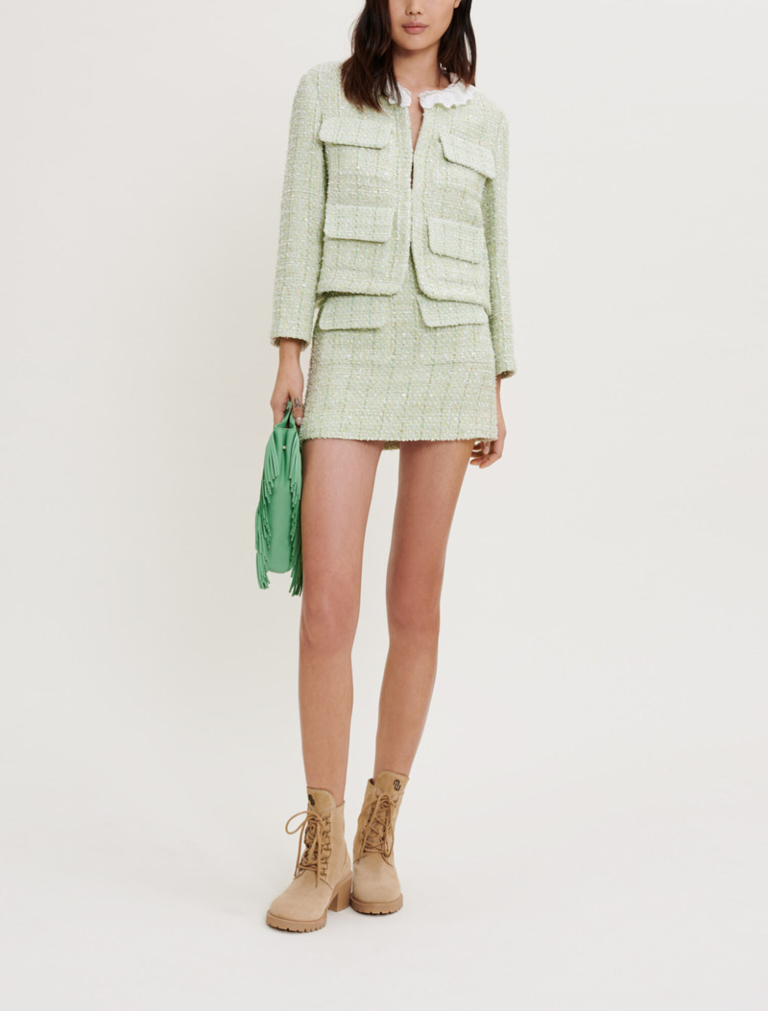 Giacca in tweed con lucentezza
