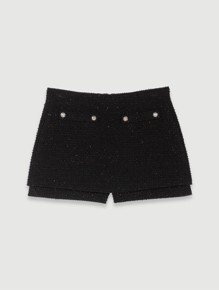Shorts in tweed