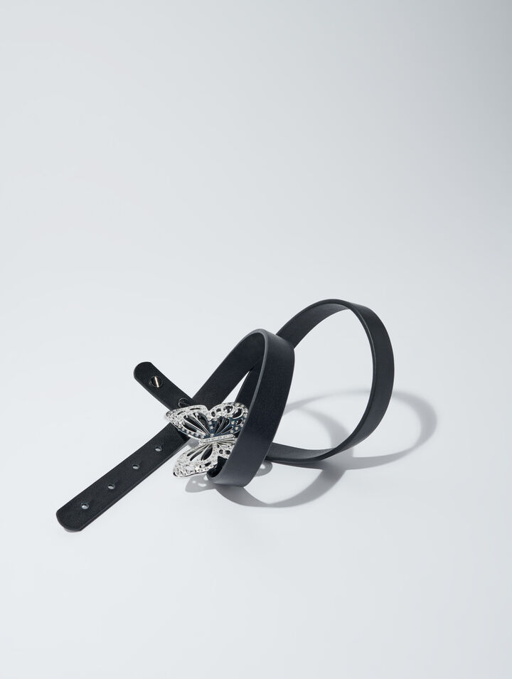 Cintura con strass e farfalle