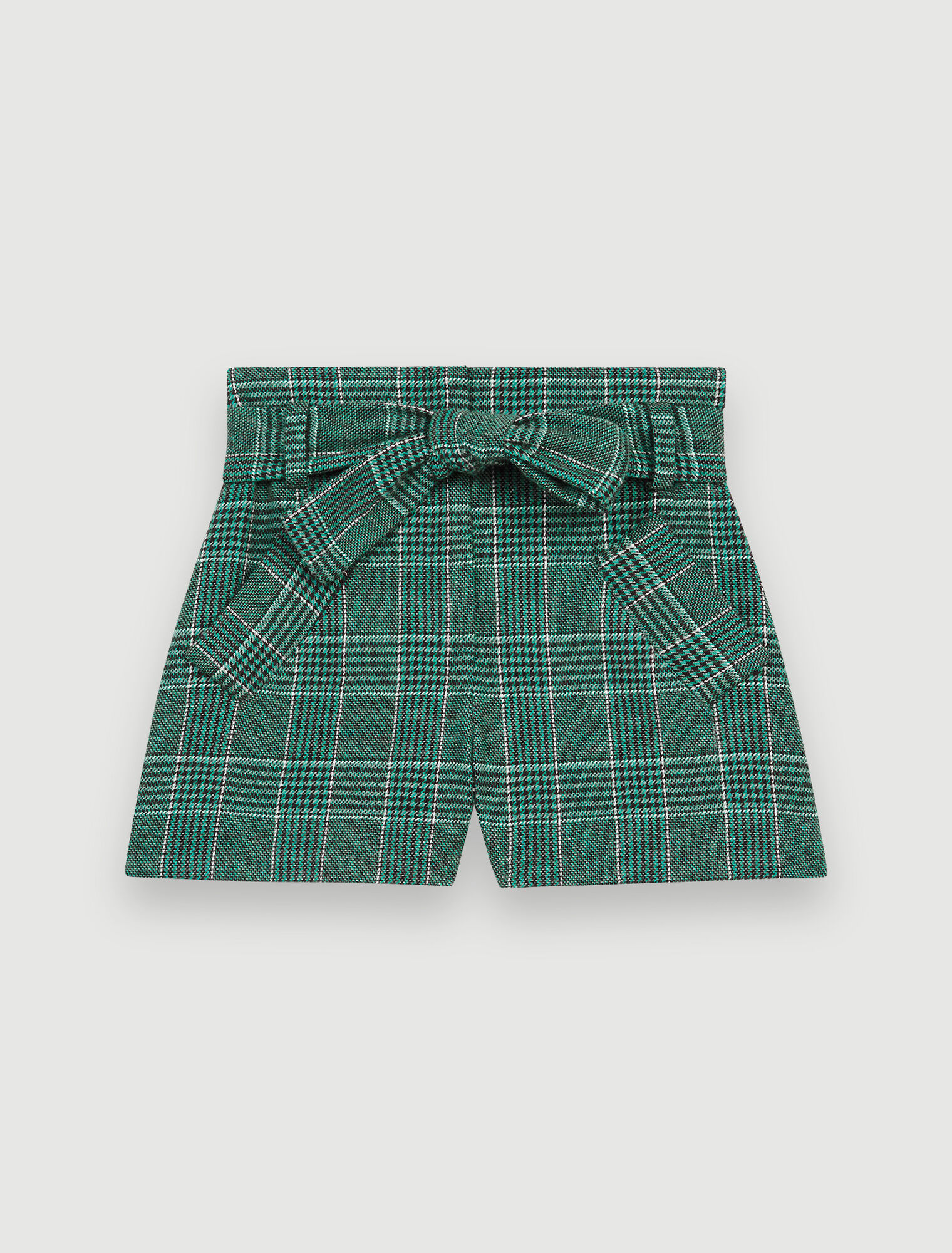 Pantaloncini a quadri con cintura