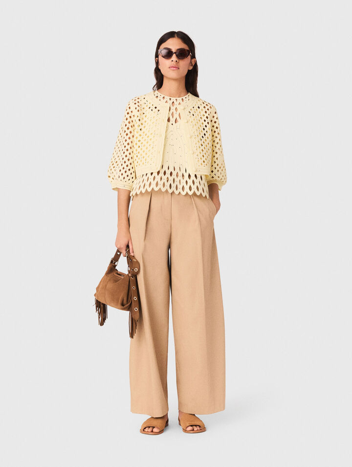 Cardigan crochet glitterato