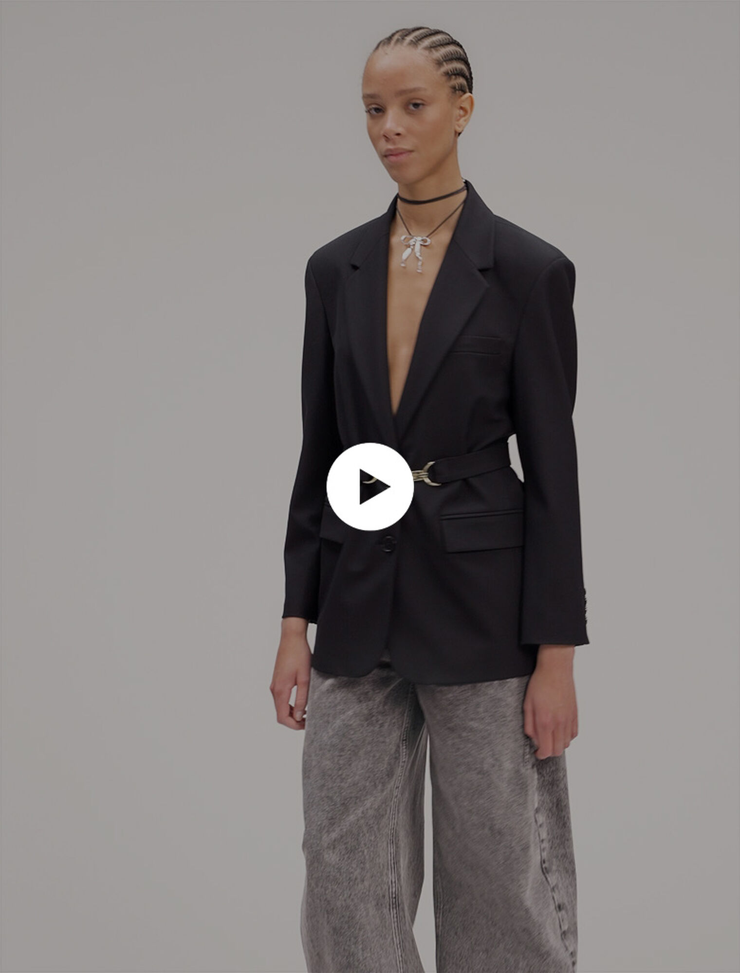 Giacca da tailleur con cintura