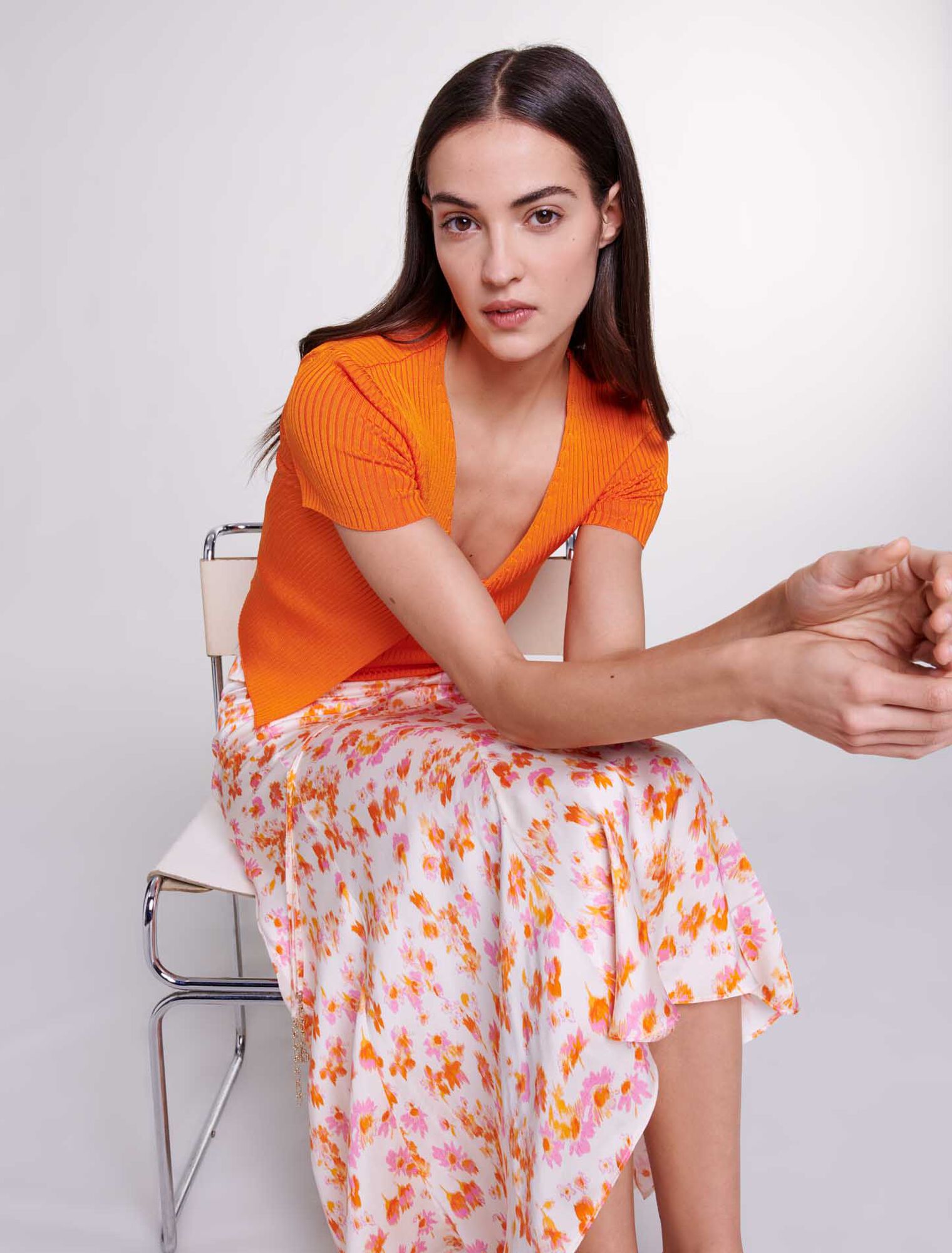 Twin set in maglia a coste