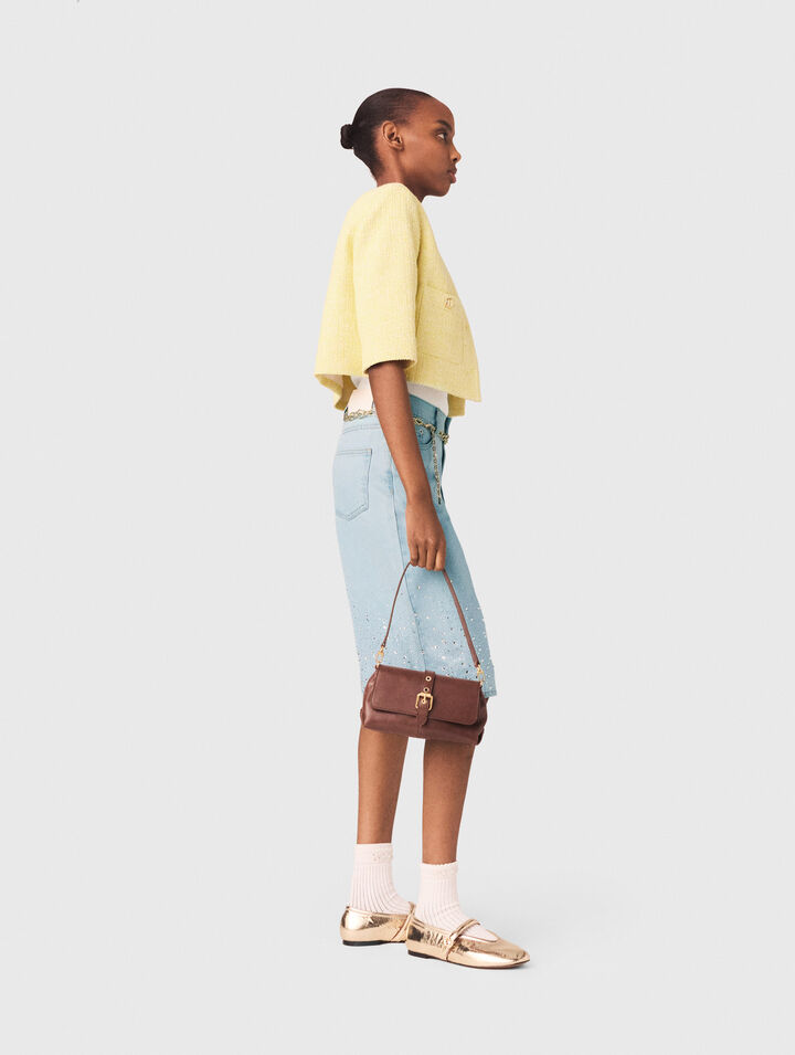 Giacca a maniche corte in tweed