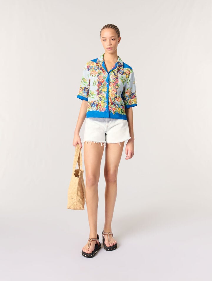 Camicia corta con stampa